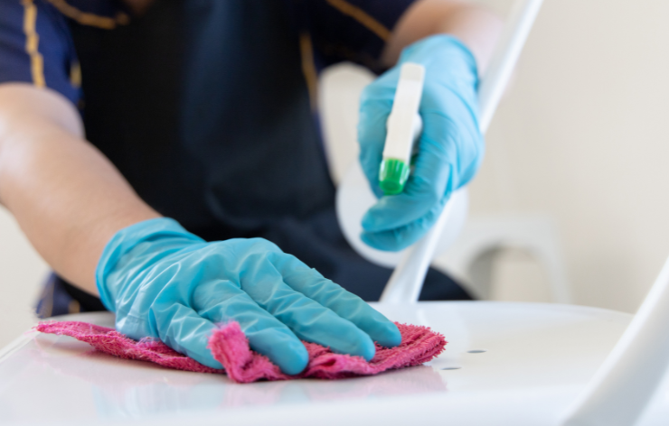Cleaner with rag
